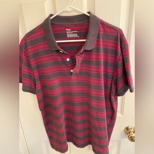 Men’s GAP striped short sleeve polo. Size: L